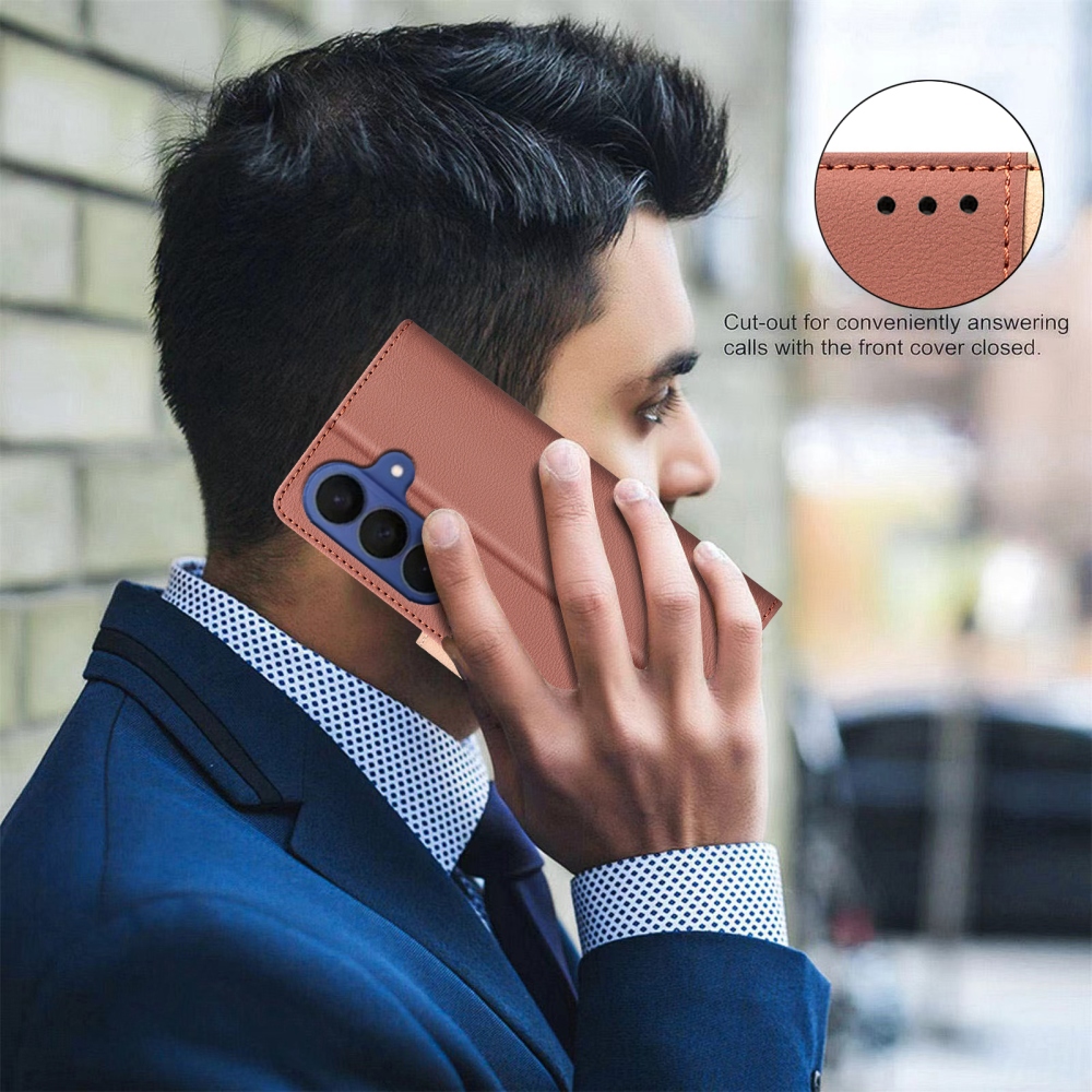 BNF DUO könyvszerű tok a Samsung Galaxy S26 FE-hez – barna