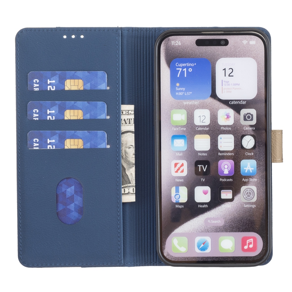 BNF DUO könyvszerű tok a Samsung Galaxy S26 FE-hez – kék