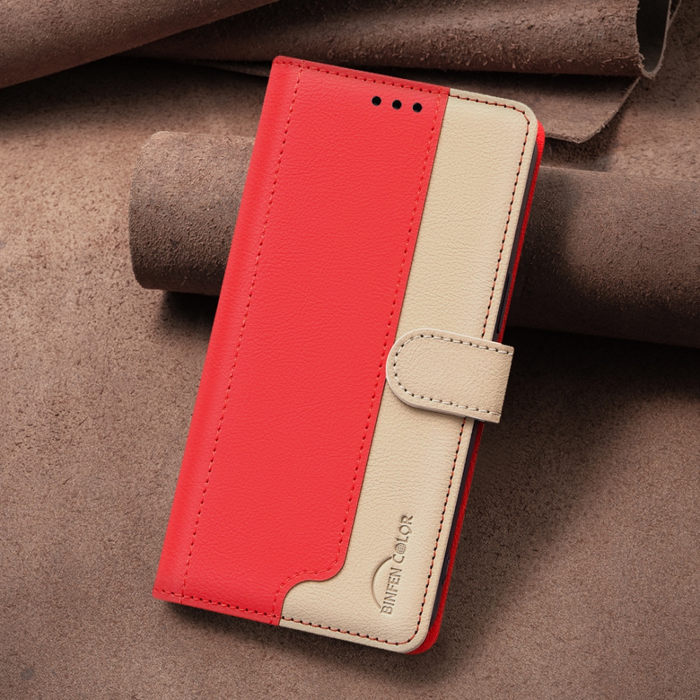 BNF DUO könyvszerű tok a Xiaomi Redmi 17 4G/5G-hez – piros