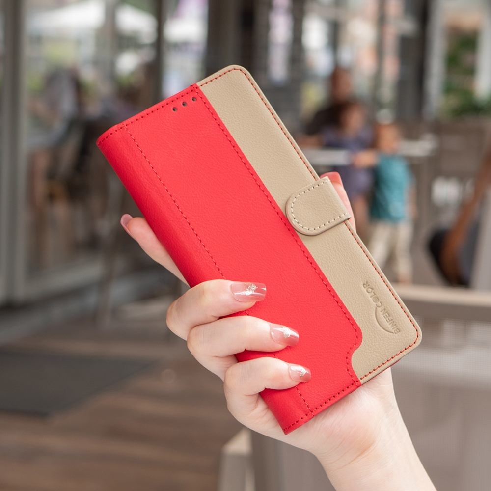 BNF DUO könyvszerű tok a Xiaomi Redmi 17 4G/5G-hez – piros