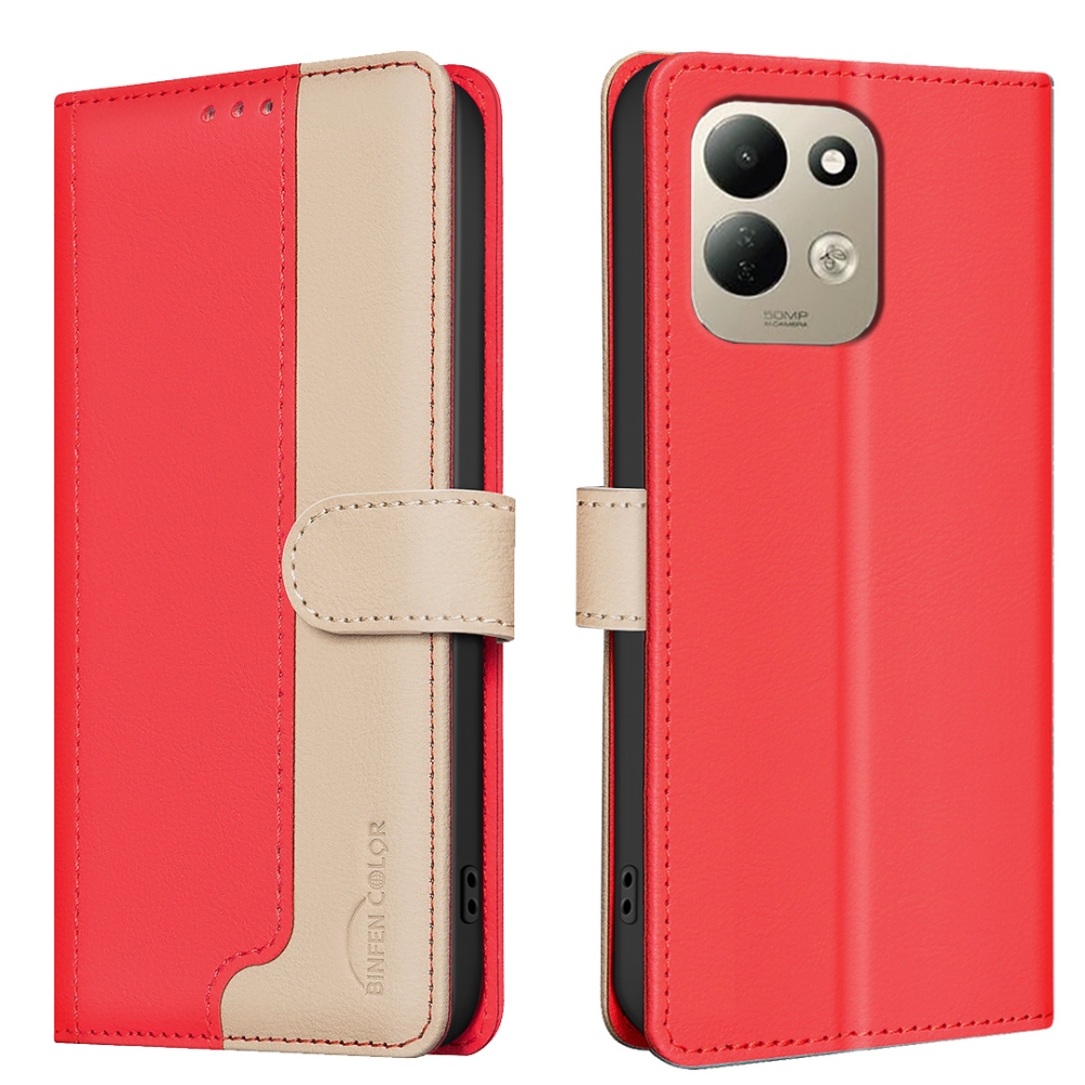 BNF DUO könyvszerű tok a Xiaomi Redmi 17 4G/5G-hez – piros