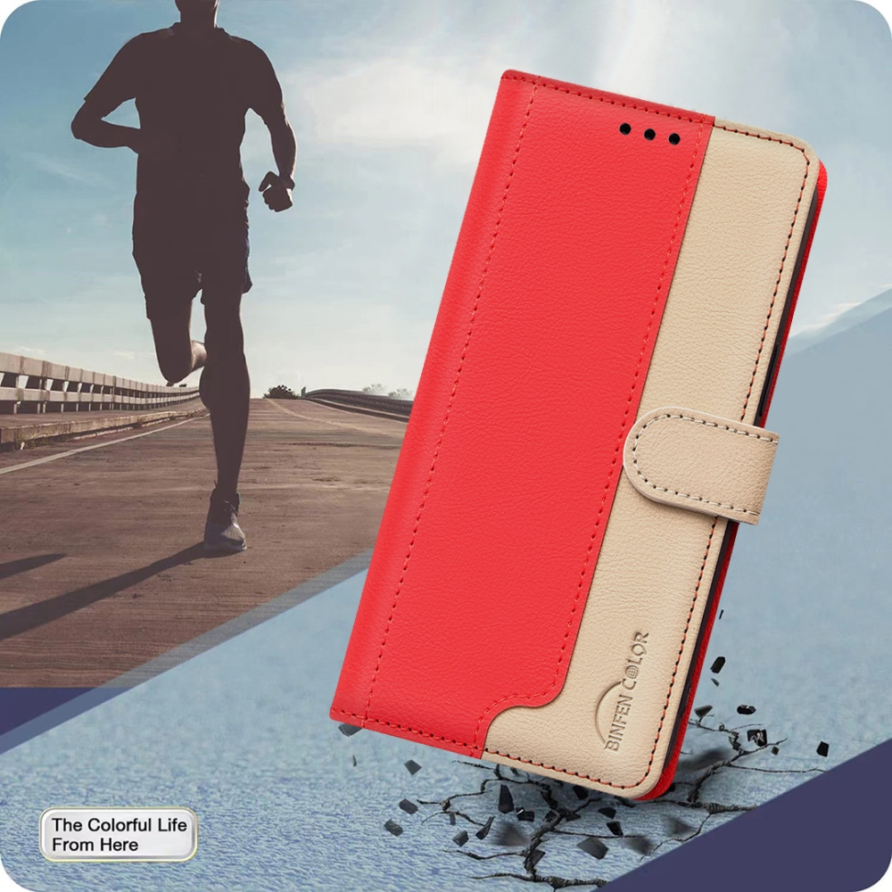 BNF DUO könyvszerű tok a Xiaomi Redmi 17 4G/5G-hez – piros