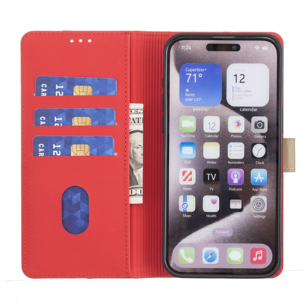 BNF DUO könyvszerű tok a Xiaomi Redmi 17 4G/5G-hez – piros
