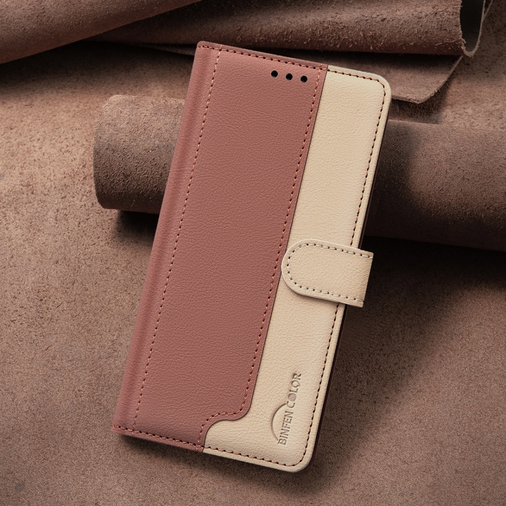 BNF DUO könyvszerű tok a Xiaomi Redmi 17 4G/5G-hez – barna