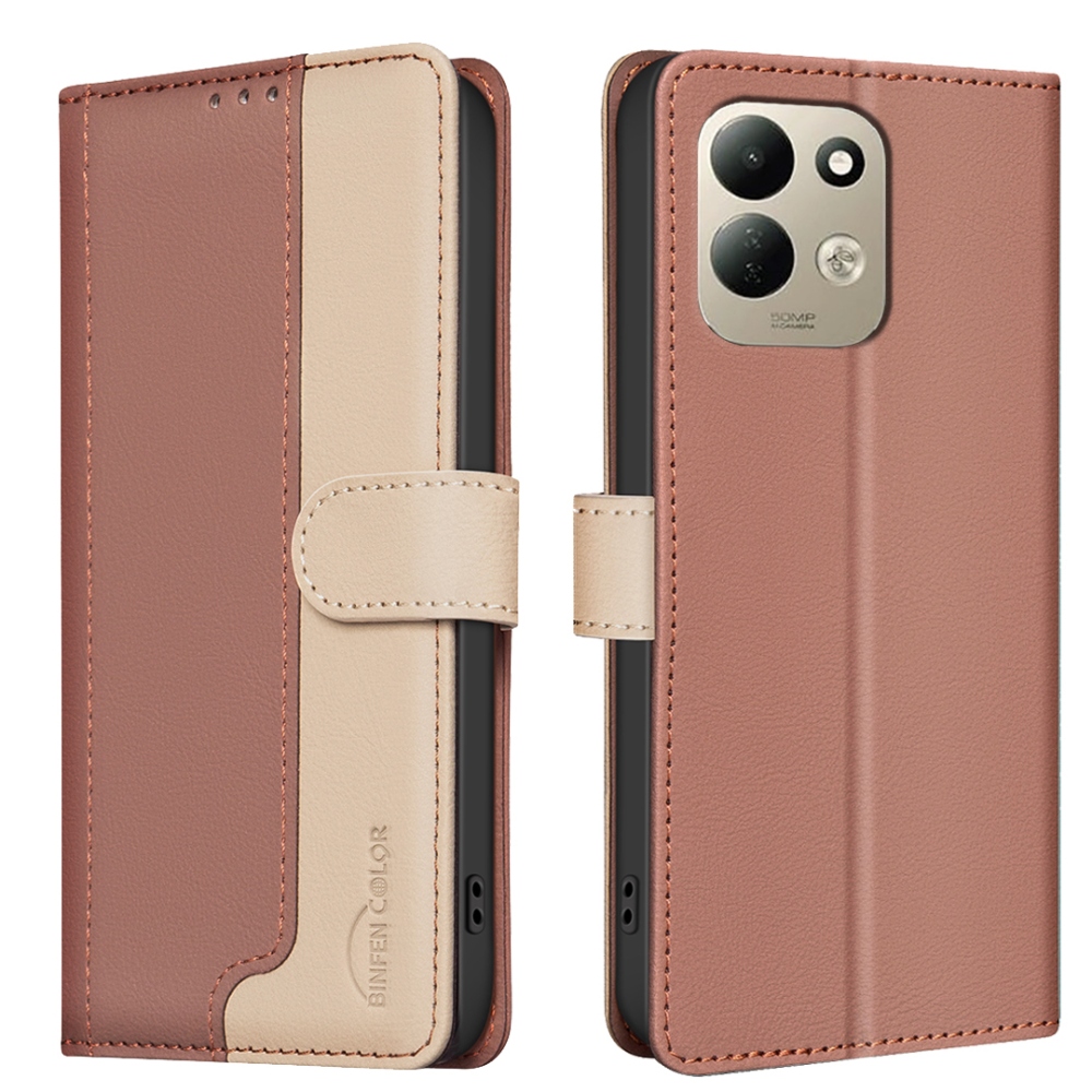 BNF DUO könyvszerű tok a Xiaomi Redmi 17 4G/5G-hez – barna