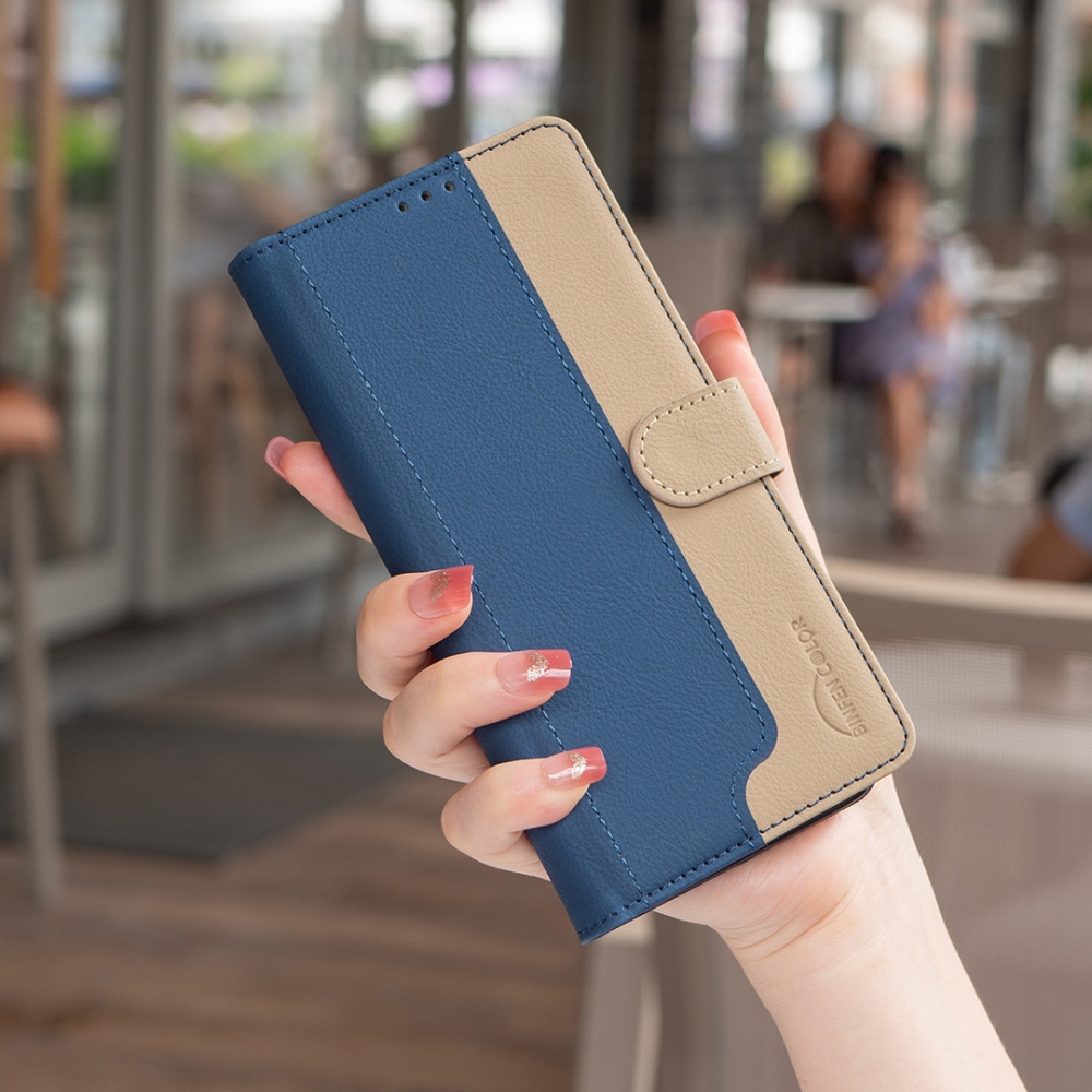 BNF DUO könyvszerű tok a Xiaomi Redmi 17 4G/5G-hez – kék