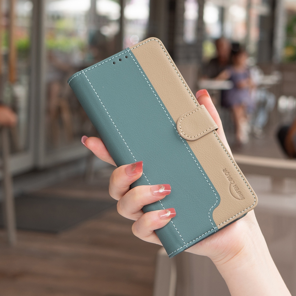 BNF DUO könyvszerű tok a Xiaomi Redmi 17 4G/5G-hez – zöld