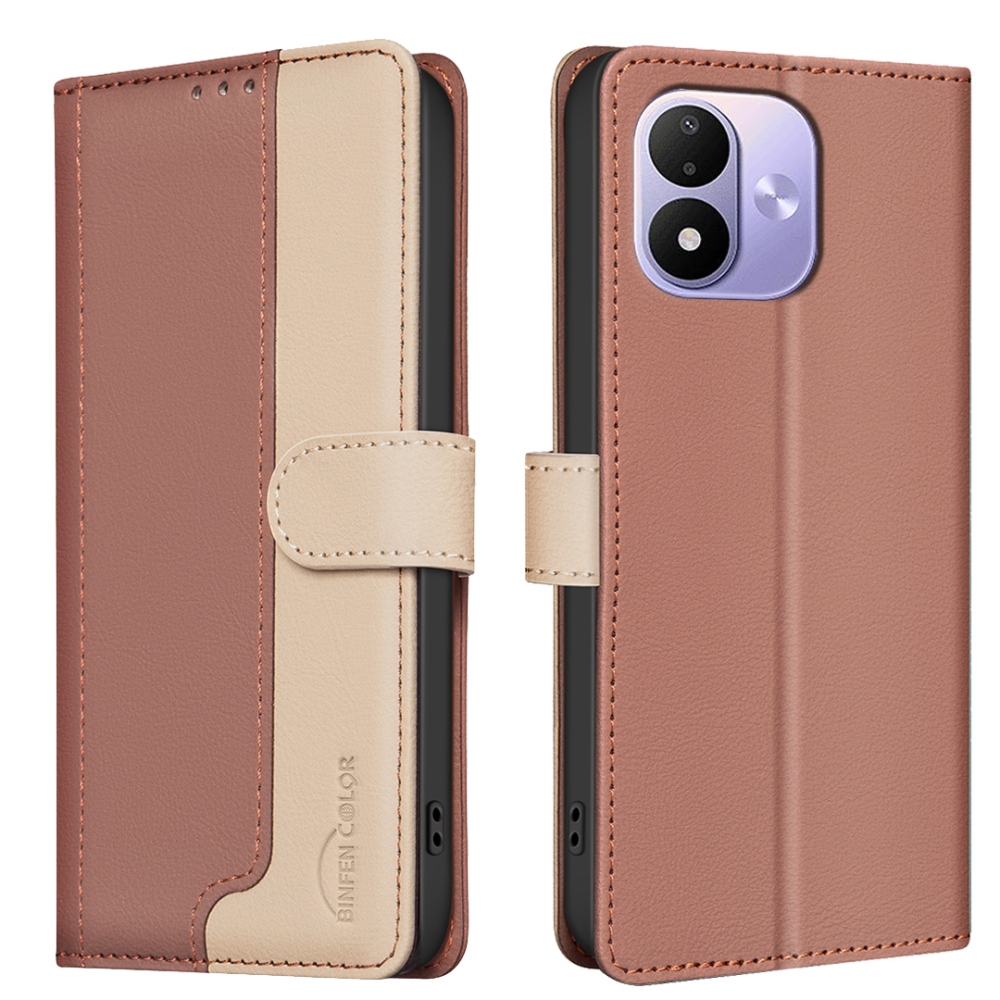 BNF DUO könyvszerű tok a Xiaomi Redmi Note 17 4G/5G-hez – barna