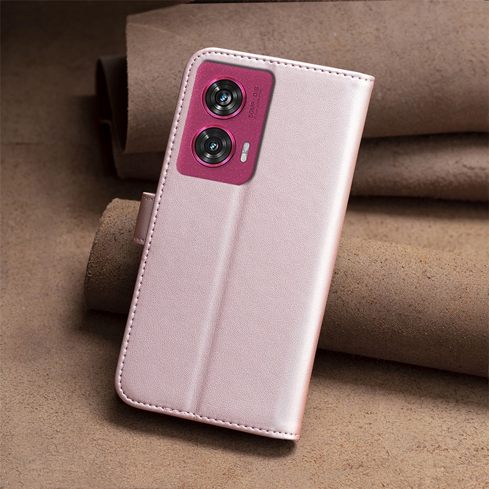 BNF könyvtáska Motorola Edge 50 Fusion 5G készülékhez - rózsaarany