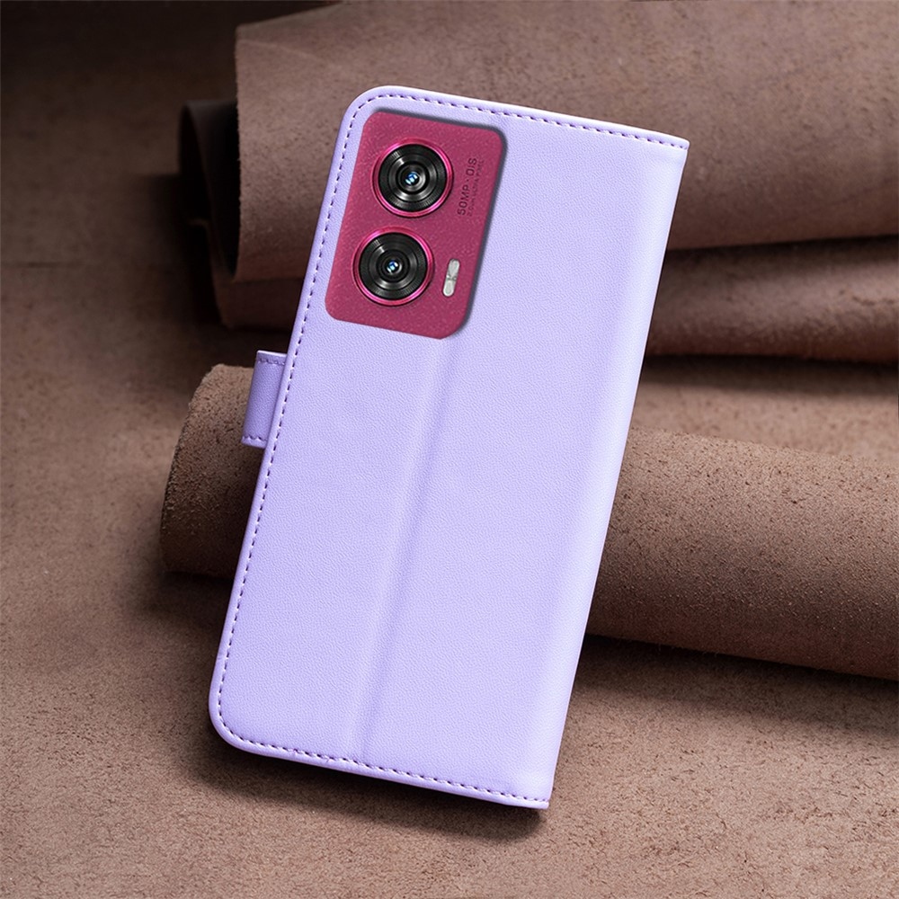 BNF könyvtáska Motorola Edge 50 Fusion 5G készülékhez - világos lila