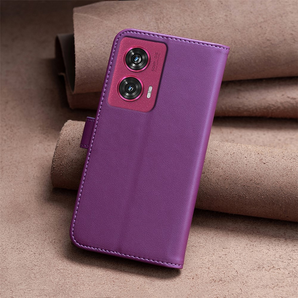 BNF könyvtáska a Motorola Edge 50 Fusion 5G készülékhez - sötétlila