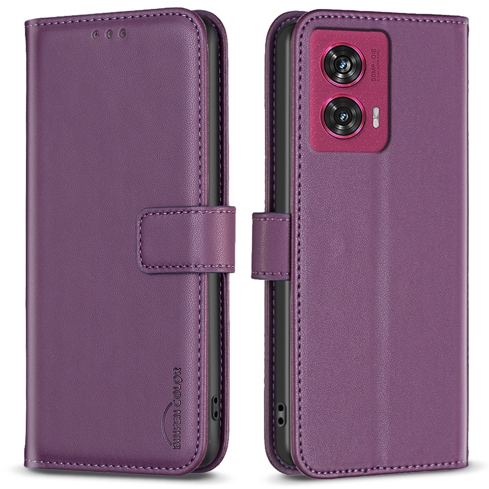 BNF könyvtáska a Motorola Edge 50 Fusion 5G készülékhez - sötétlila