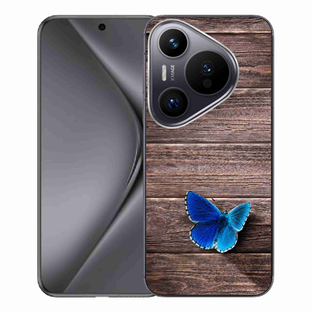 Zselés borítás mmCase a Huawei Pura 70 Pro készülékhez - kék pillangó 1