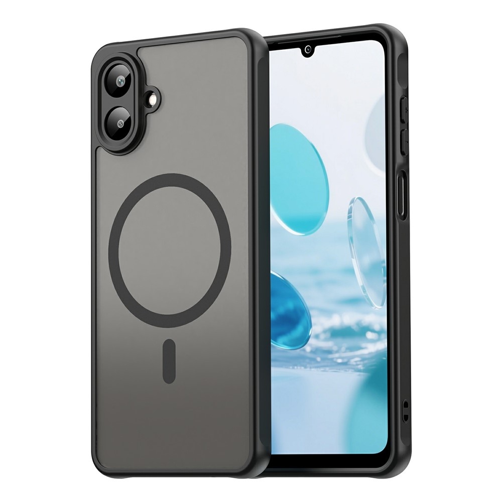 Matt zselés tok MagSafe tok a Samsung Galaxy A07 4G készülékre - fekete