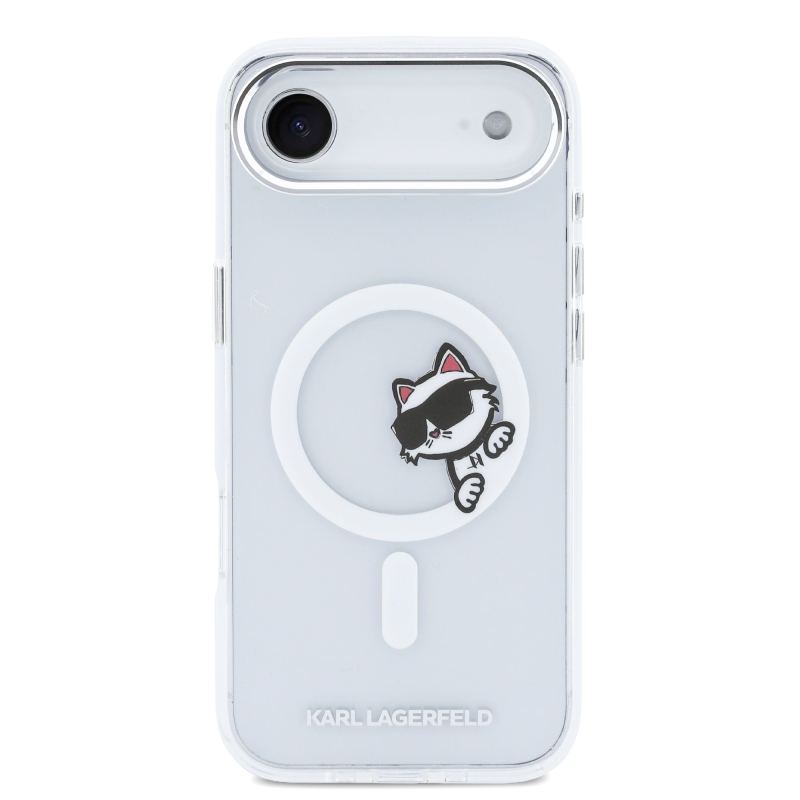 Karl Lagerfeld IML Choupette Peekaboo MagSafe hátlap iPhone Airhez átlátszó