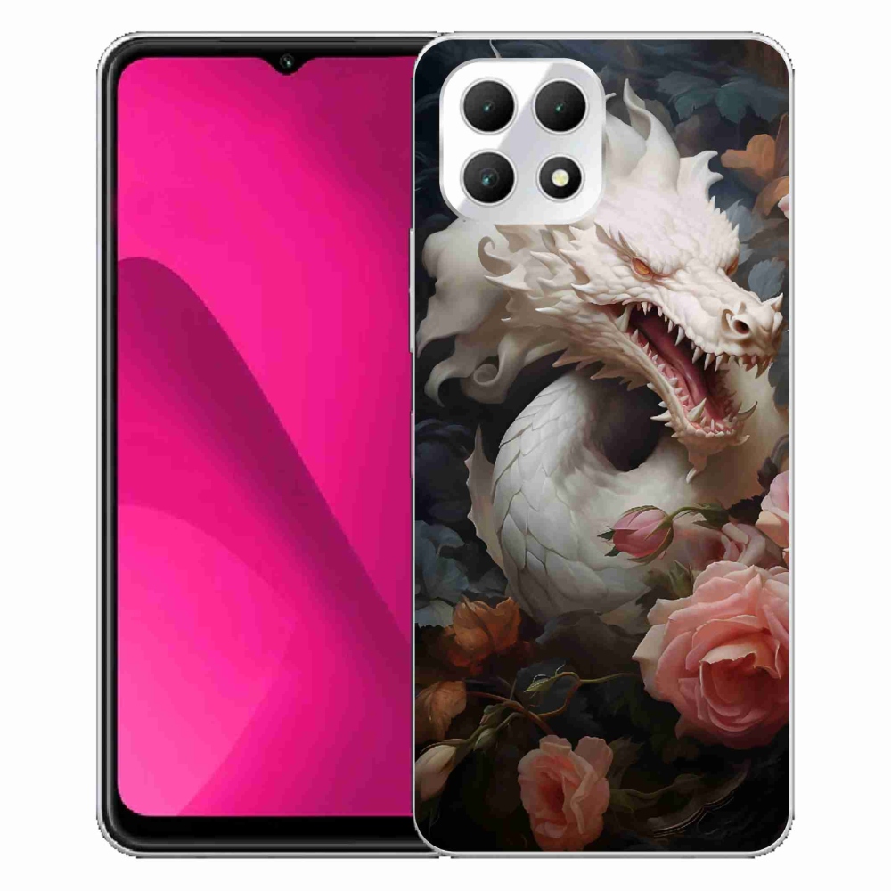 Zselés borítás mmCase a T-Mobile T Phone 2 készülékhez - fehér sárkány