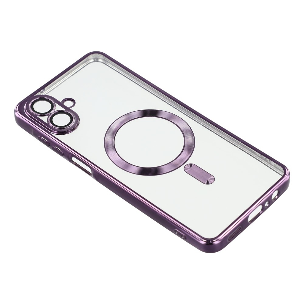 Átlátszó tok kameravédelemmel és MagSafe támogatással Samsung Galaxy A07 4G készülékhez - lila