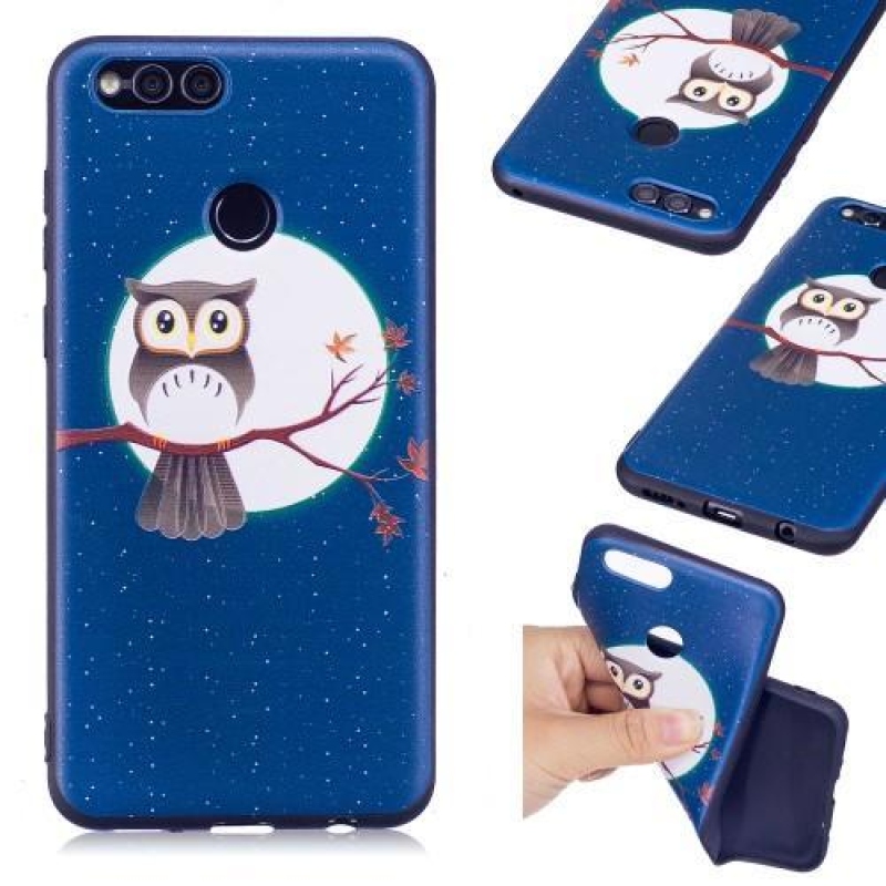 Bossi zselés tok a Honor 7X-hez - bagoly az ágon