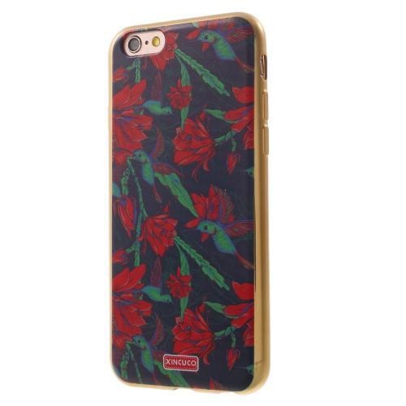 Bossi vékony zselés tok iPhone 6 Plus és iPhone 6s Plus készülékhez - piros virágok