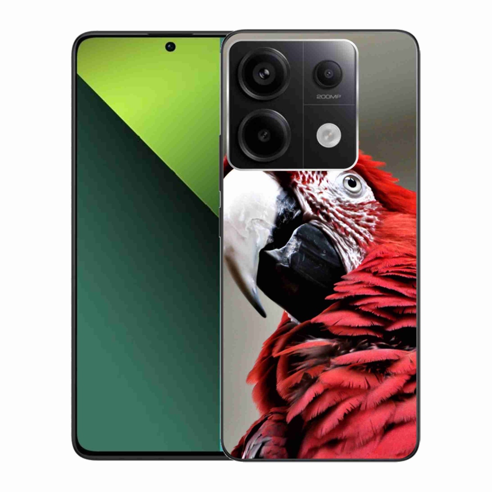 Gél tok mmCase a Xiaomi Redmi Note 13 Pro 5G/Poco X6 5G számára - papagáj ara piros