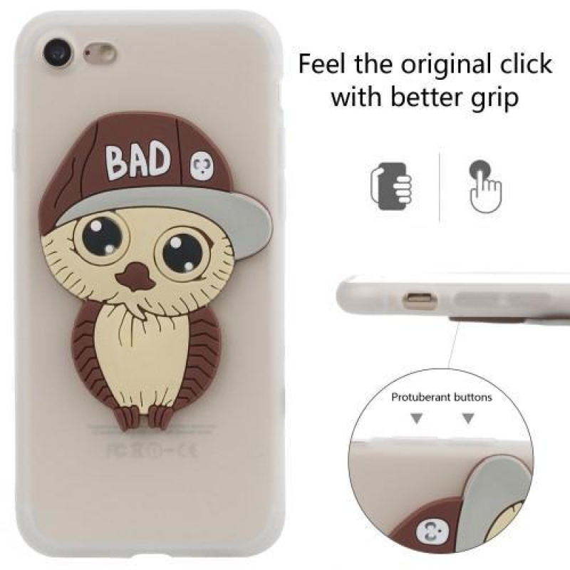 Fiú 3D szilikon tok iPhone 7 és iPhone 8 készülékhez - fehér