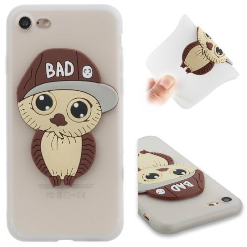 Fiú 3D szilikon tok iPhone 7 és iPhone 8 készülékhez - fehér