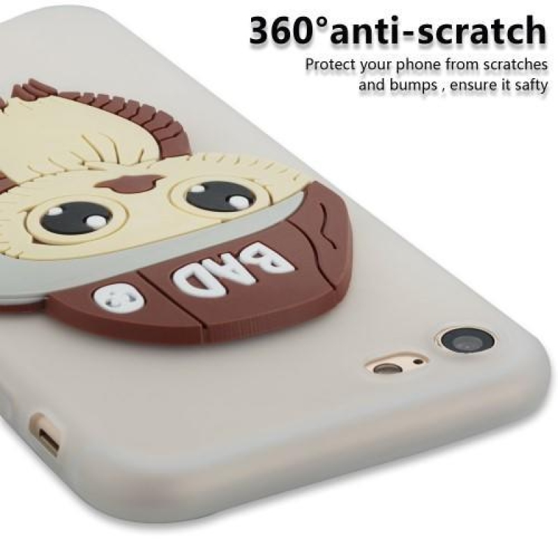 Fiú 3D szilikon tok iPhone 7 és iPhone 8 készülékhez - fehér