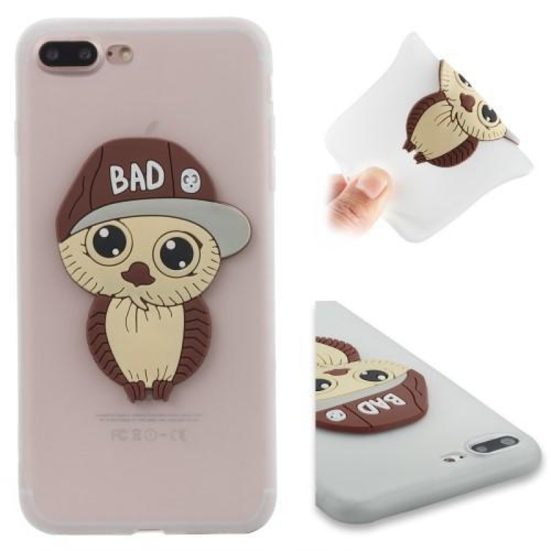 Fiú 3D szilikon tok iPhone 8 Plus és iPhone 7 Plus készülékhez - fehér