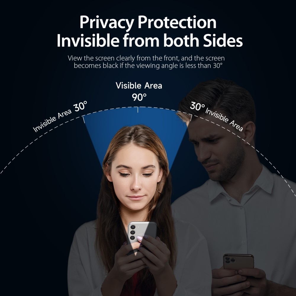 DUX 2.5D Privacy teljes képernyős edzett üveg a Samsung Galaxy S25+ készülékre