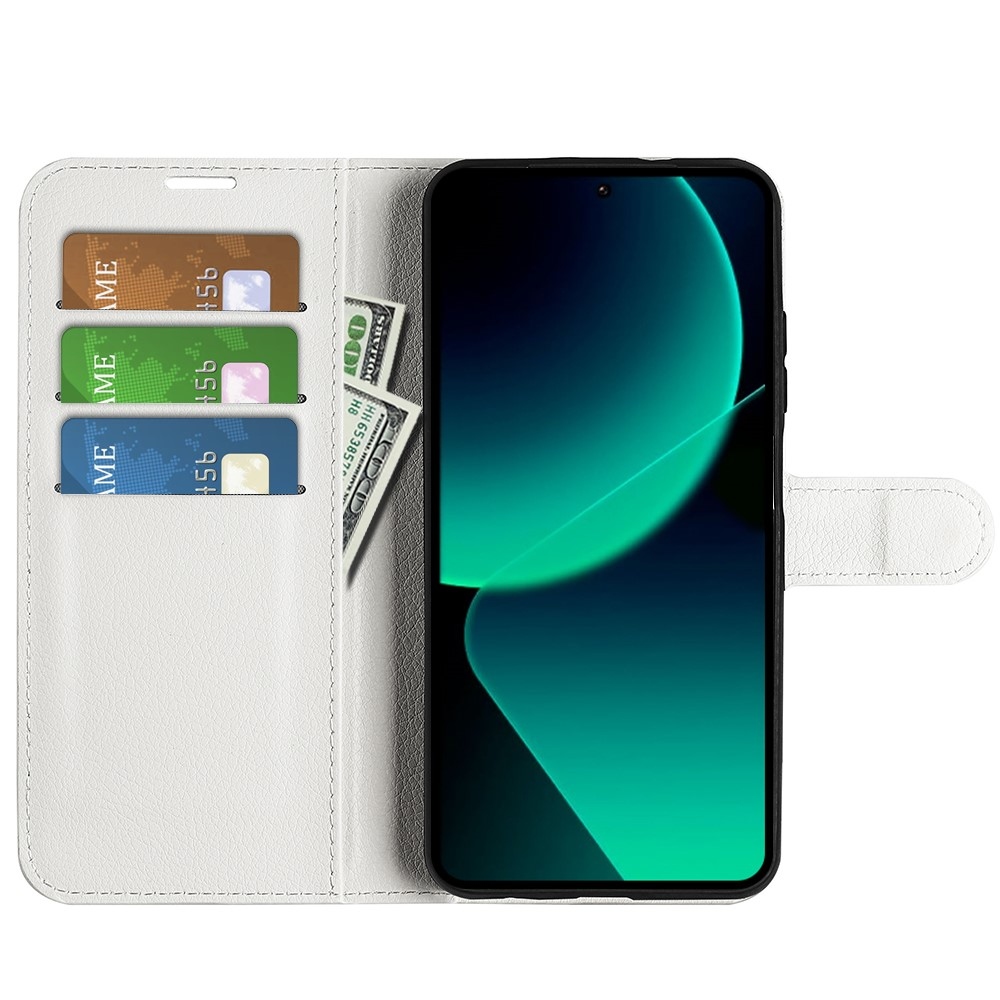 Litchi könyv tok Xiaomi 13T/13T Pro-hoz - fehér