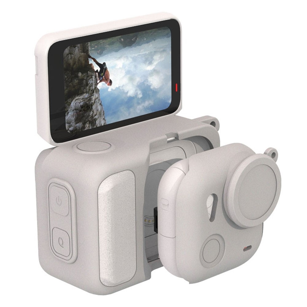 Szilikon védőtok lencsevédővel Insta360 GO Ultra készülékhez - szürke