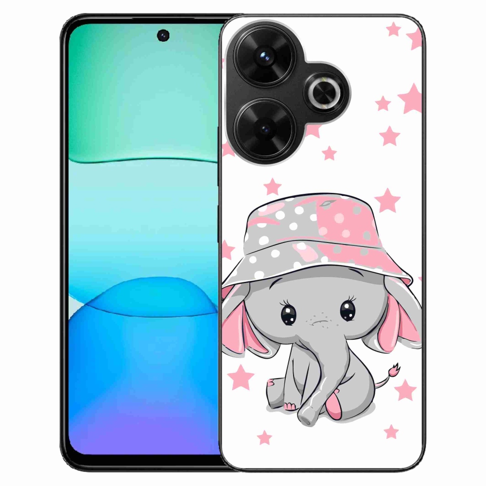 Gél borítás mmCase a Xiaomi Redmi 13 4G/Poco M6 4G - rózsaszín elefánthoz