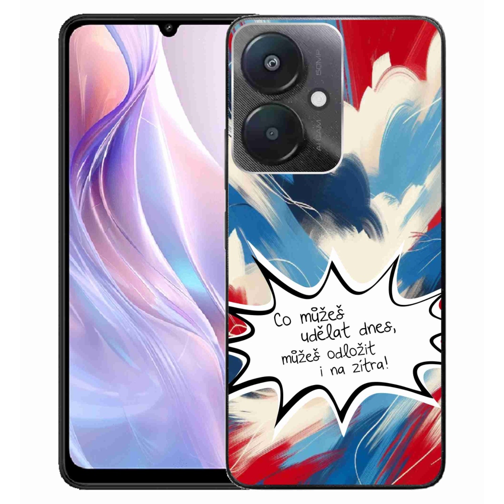 Gél borító mmCase a Xiaomi Redmi 13C 5G-hez - vicces szöveg 9 fehér háttérrel