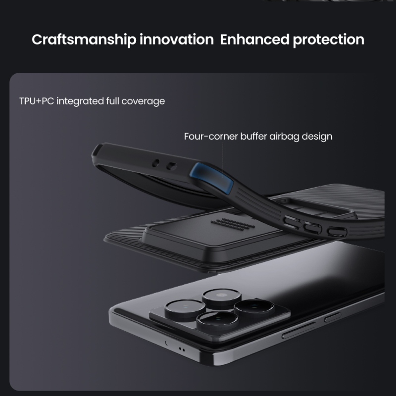 Nillkin CamShield PRO hátlap Xiaomi 14T Pro fekete színű hátlaphoz