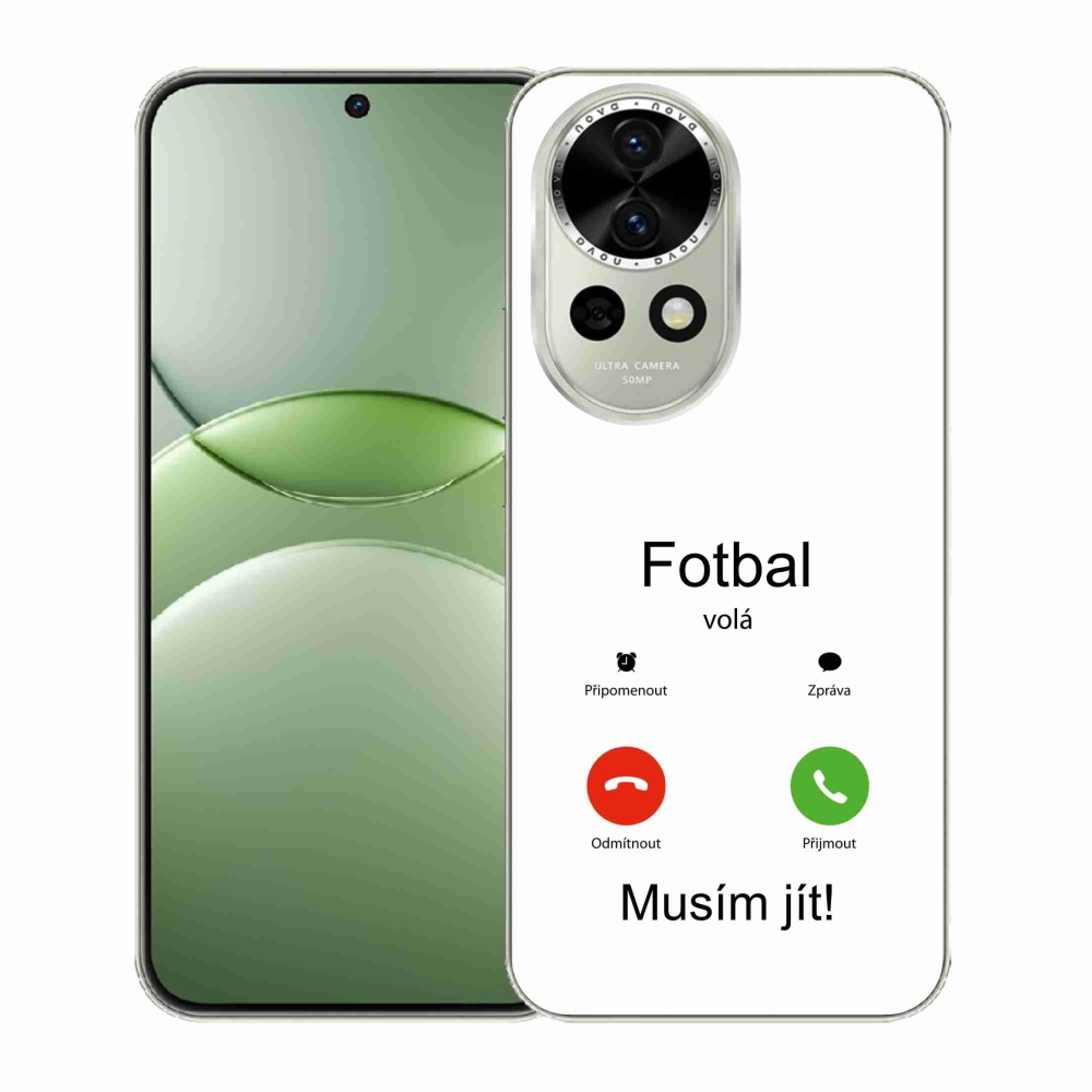 Gél borító mmCase a Huawei Nova 13 5G-n - futballhívások fehér háttérrel