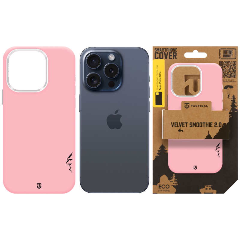 Tactical MagForce Velvet Smoothie 2.0 tok az Apple iPhone 15 Pro-hoz, Pink Panther