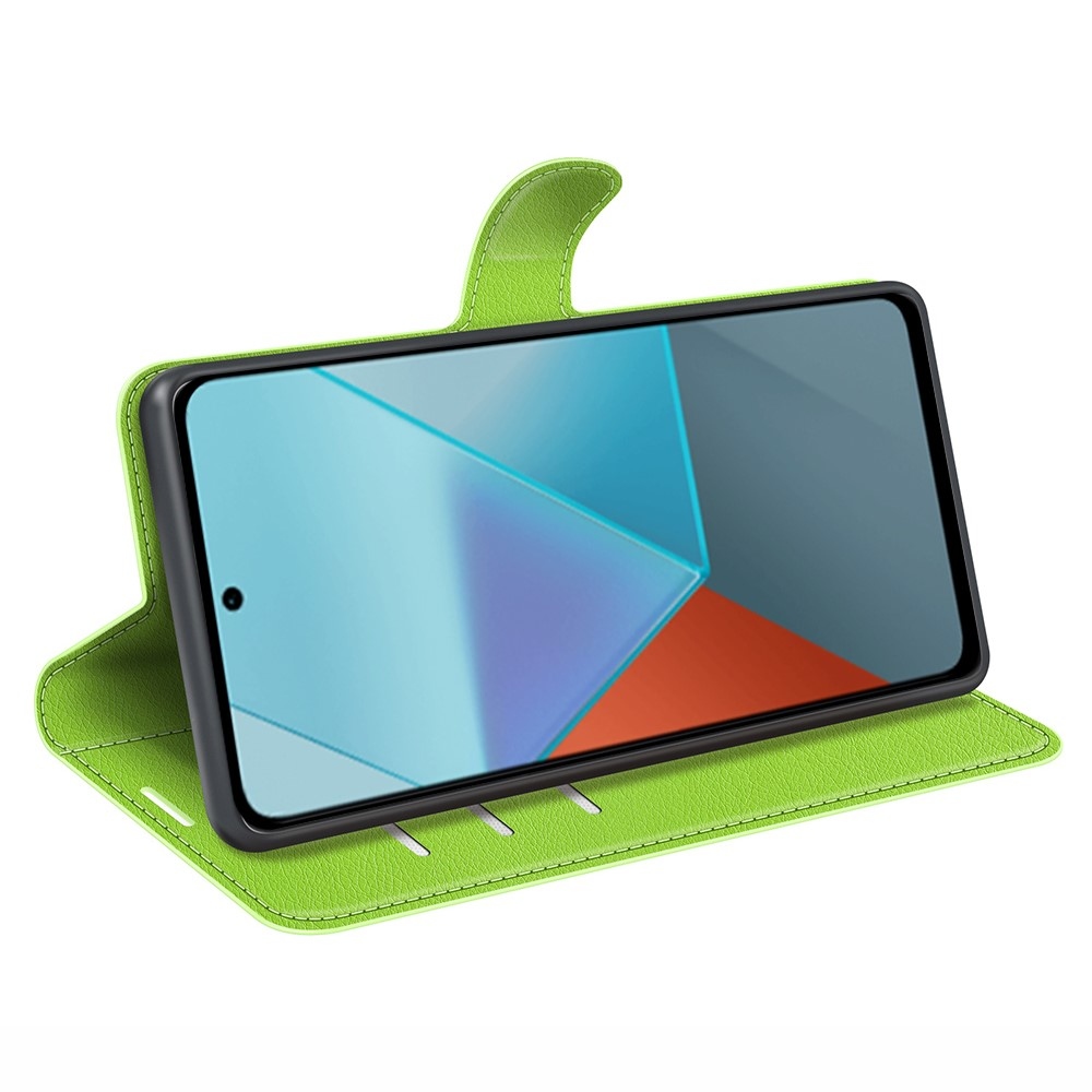 Litchi könyv tok Xiaomi Redmi Note 13 Pro 5G/Poco X6 5G - zöld