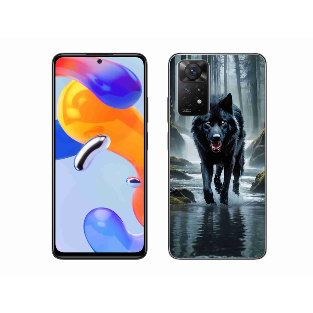 Gél borítás mmCase a Xiaomi Redmi Note 11 Pro 4G/5G-hez - fekete farkas