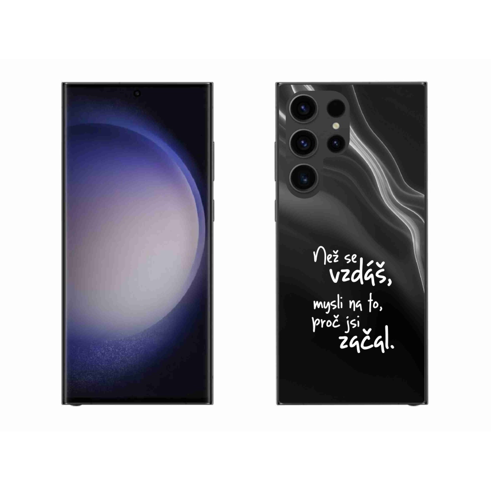 Gél borítás mmCase Samsung Galaxy S23 Ultra 5G - idézet 2 fekete háttér