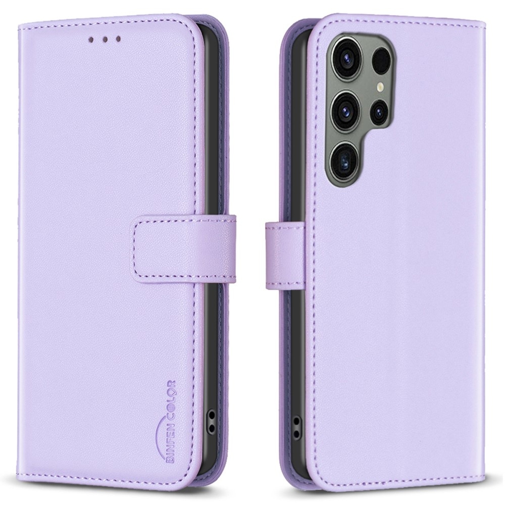 BNF könyvtáska Samsung Galaxy S25 Ultra - világos lila