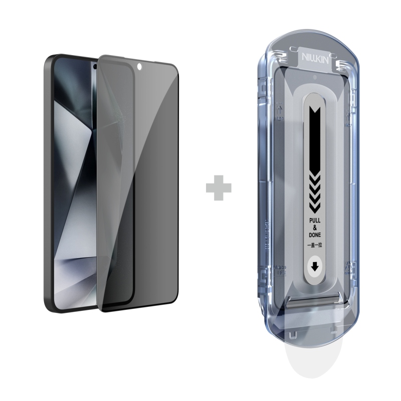 Nillkin edzett üveg 0.25mm Guardian 2.5D Samsung Galaxy S25 fekete (applikátorral)