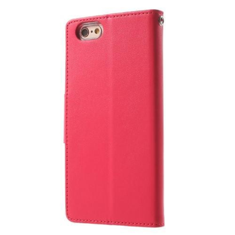 Bravodiary PU bőr könyvtáska iPhone 6 Plus és iPhone 6s Plus készülékhez - rózsaszínű