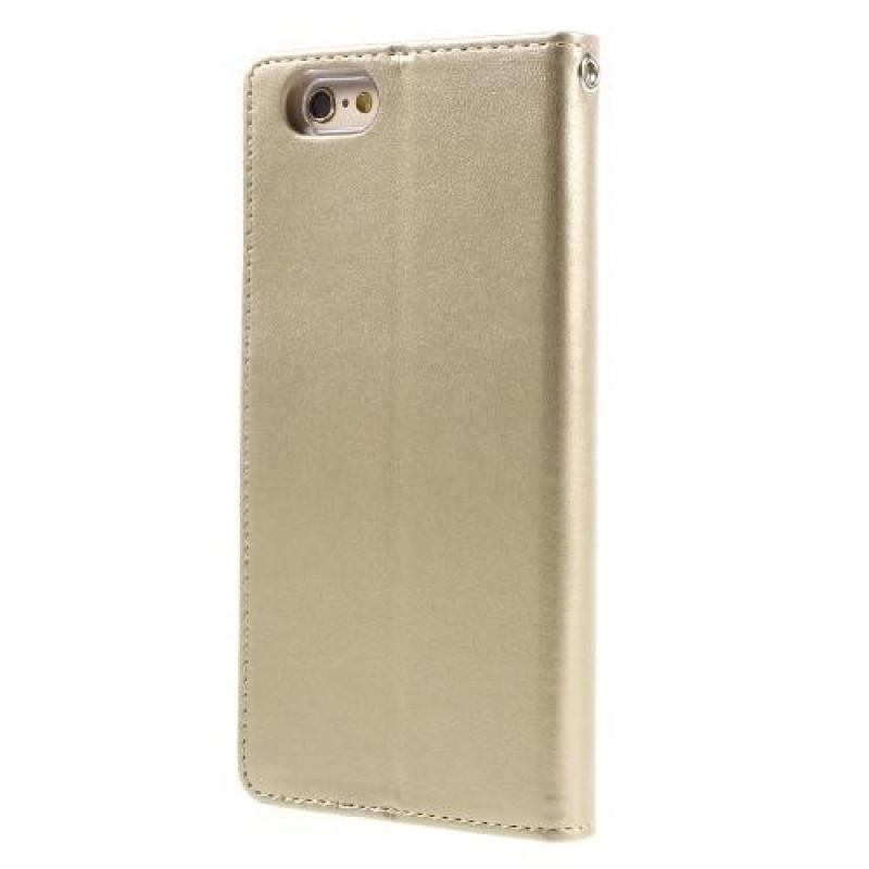 Bravodiary PU bőr könyvtáska iPhone 6 Plus és iPhone 6s Plus készülékhez - arany színben