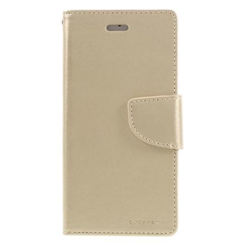 Bravodiary PU bőr könyvtáska iPhone 6 Plus és iPhone 6s Plus készülékhez - arany színben
