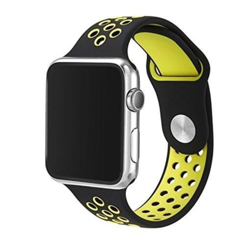 Breat szilikon szíj Apple Watch 38mm-es órához - fényvisszaverő zöld