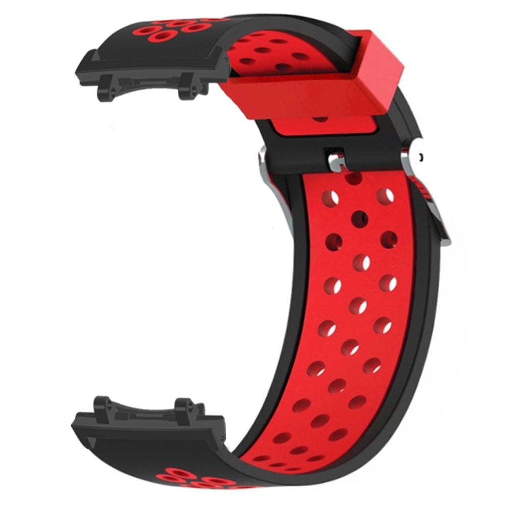 Breath szilikon karkötő az Amazfit T-Rex 3-hoz – fekete/piros
