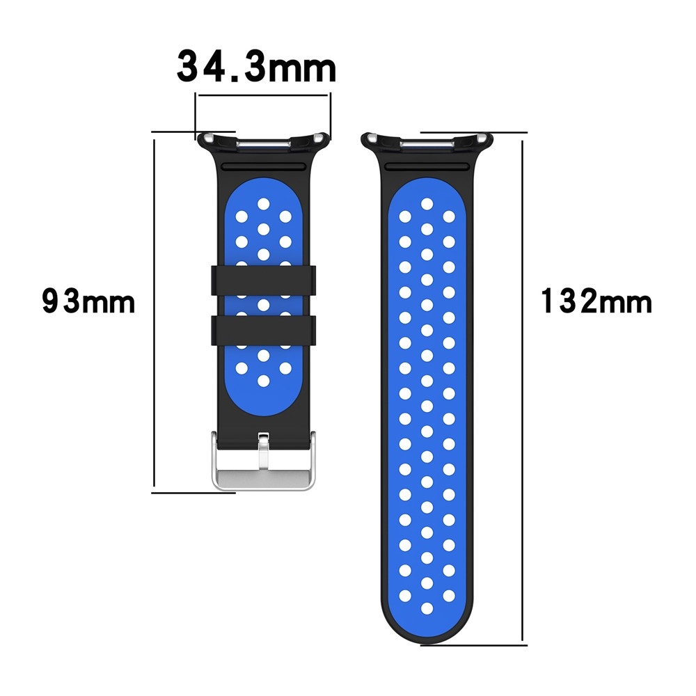 Breath szilikon karkötő a Samsung Galaxy Watch Ultra (2025) 47 mm-es modellhez – fekete/kék