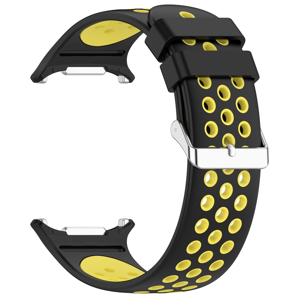 Breath szilikon karkötő a Samsung Galaxy Watch Ultra (2025) 47 mm-es modellhez – fekete/sárga