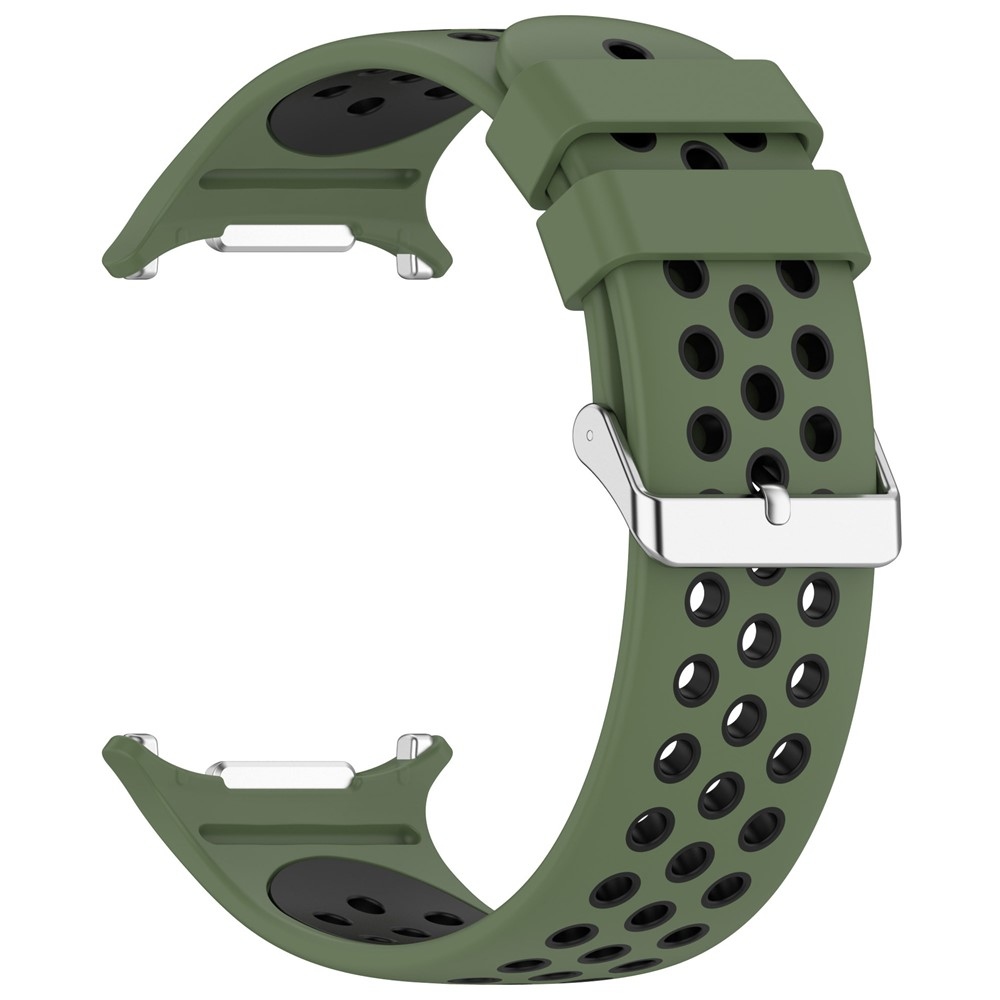Breath szilikon karkötő a Samsung Galaxy Watch Ultra (2025) 47 mm-es modellhez – zöld/fekete
