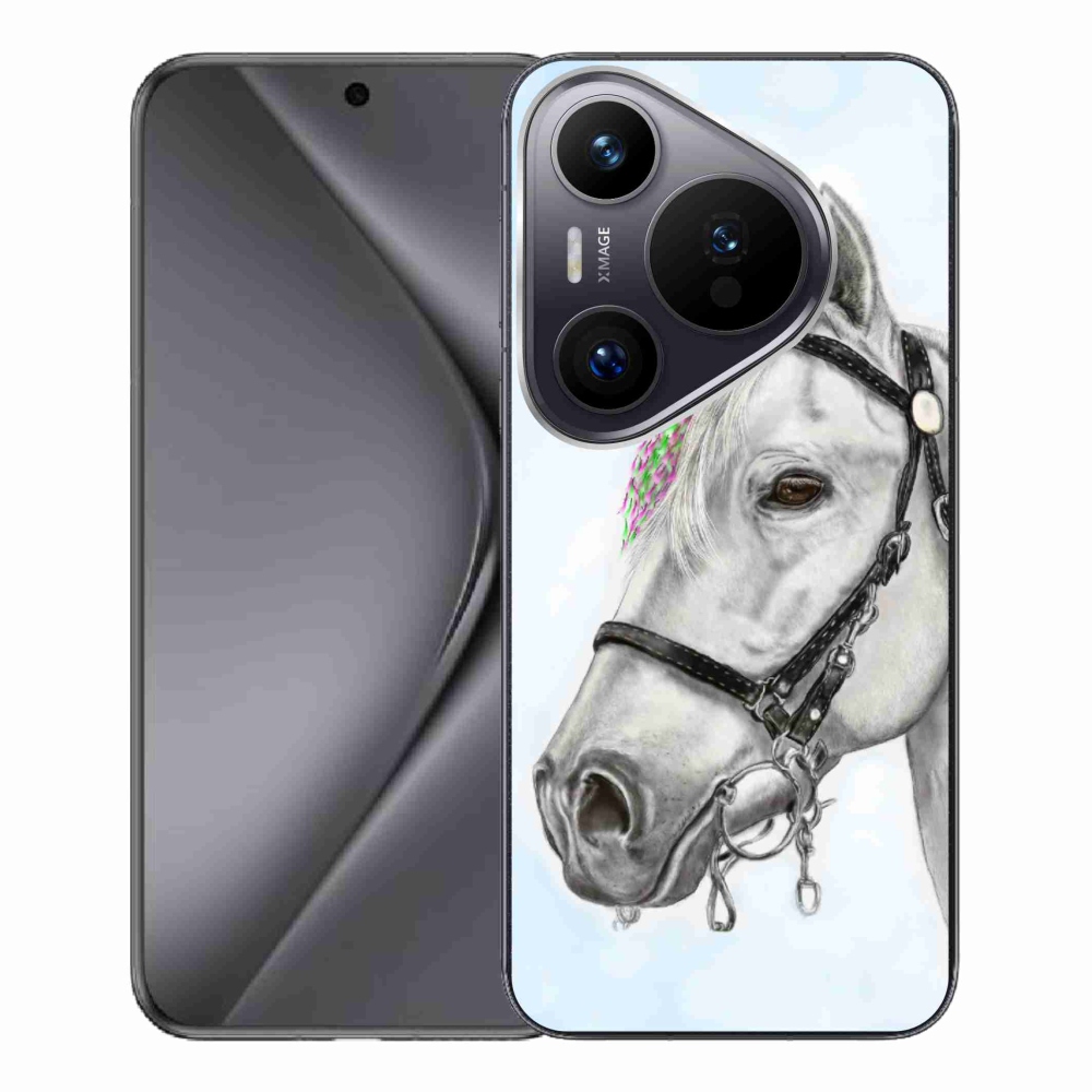 Zselés tok mmCase a Huawei Pura 70 Pro készülékhez - fehér ló 1
